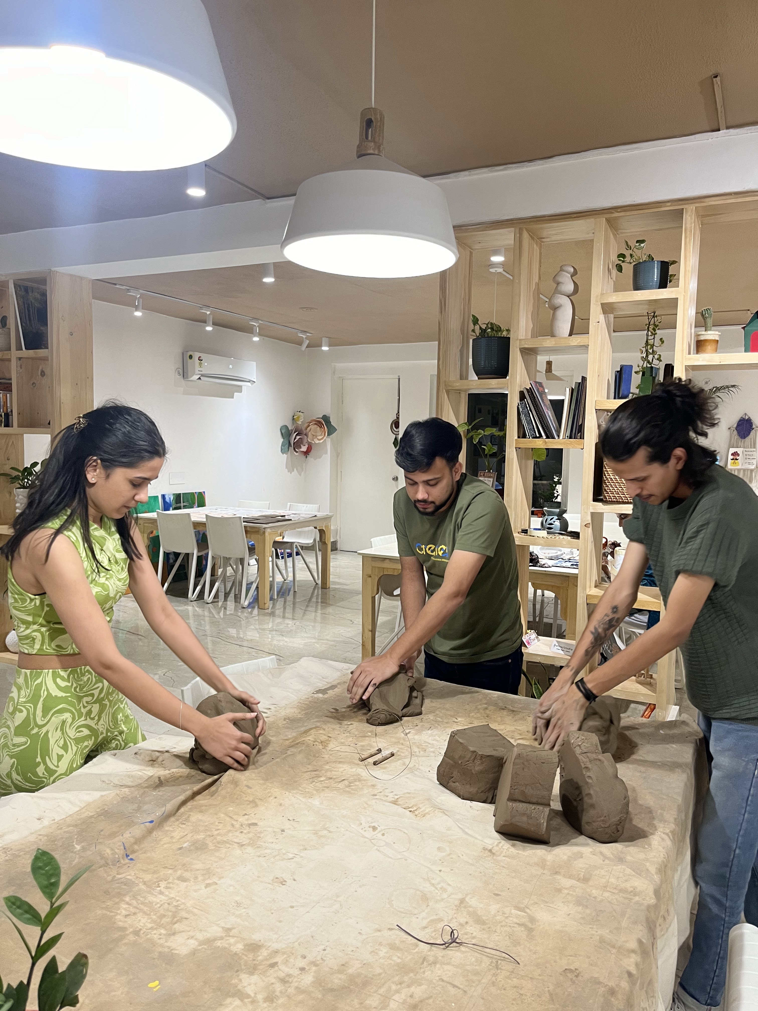 Young artists at work at Alive Studio Gurgaon