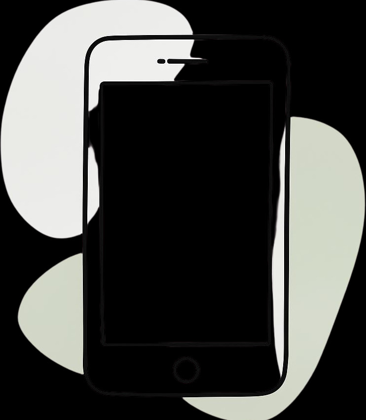 Generate _Minimal simple hand-drawn illustration of a smartphone representing SCREEN, keep