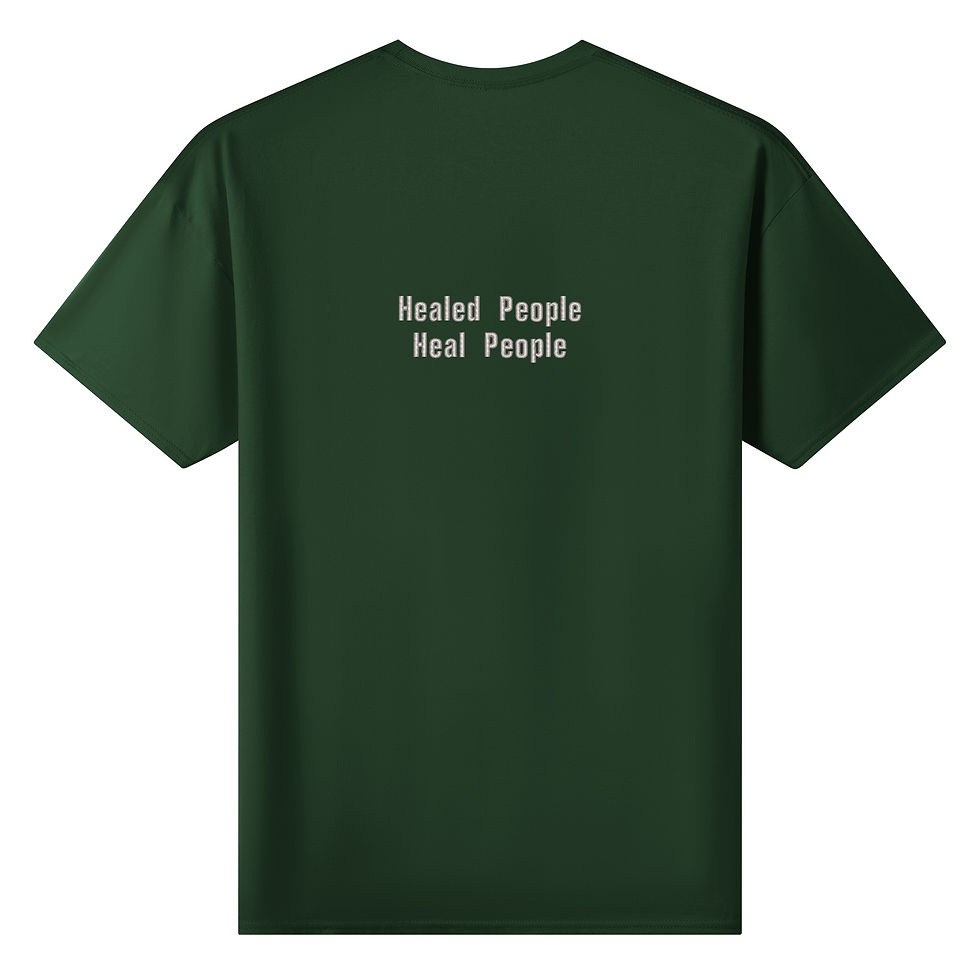 Thumbnail: Healed People Heal People_Embroidered Casual Cotton T-shirt