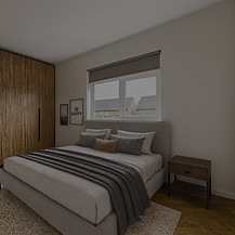 Modern Bedroom without Lights