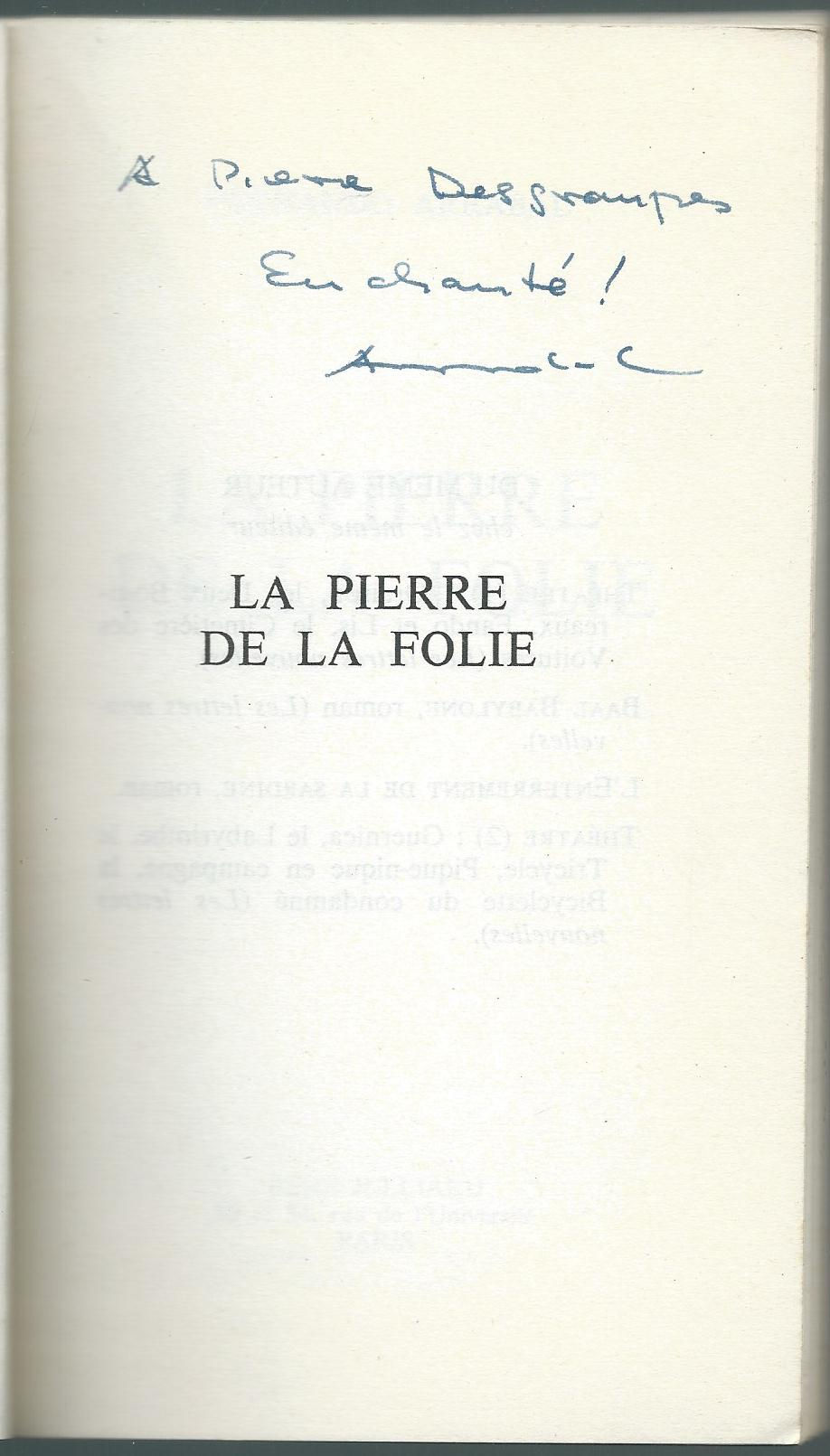 Miniature : ARRABAL F. : La Pierre de la Folie