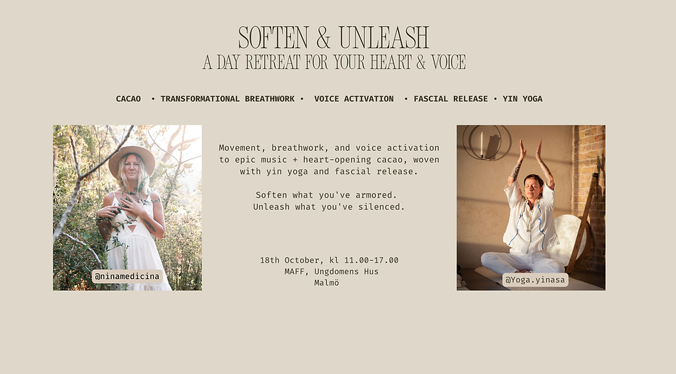 (Malmö) SOFTEN & UNLEASH YOUR HEART- Day Retreat