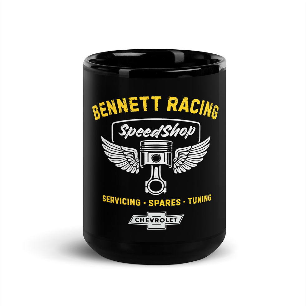 Μικρογραφία: Bennett Racing 'SpeedShop' Black Glossy Mug