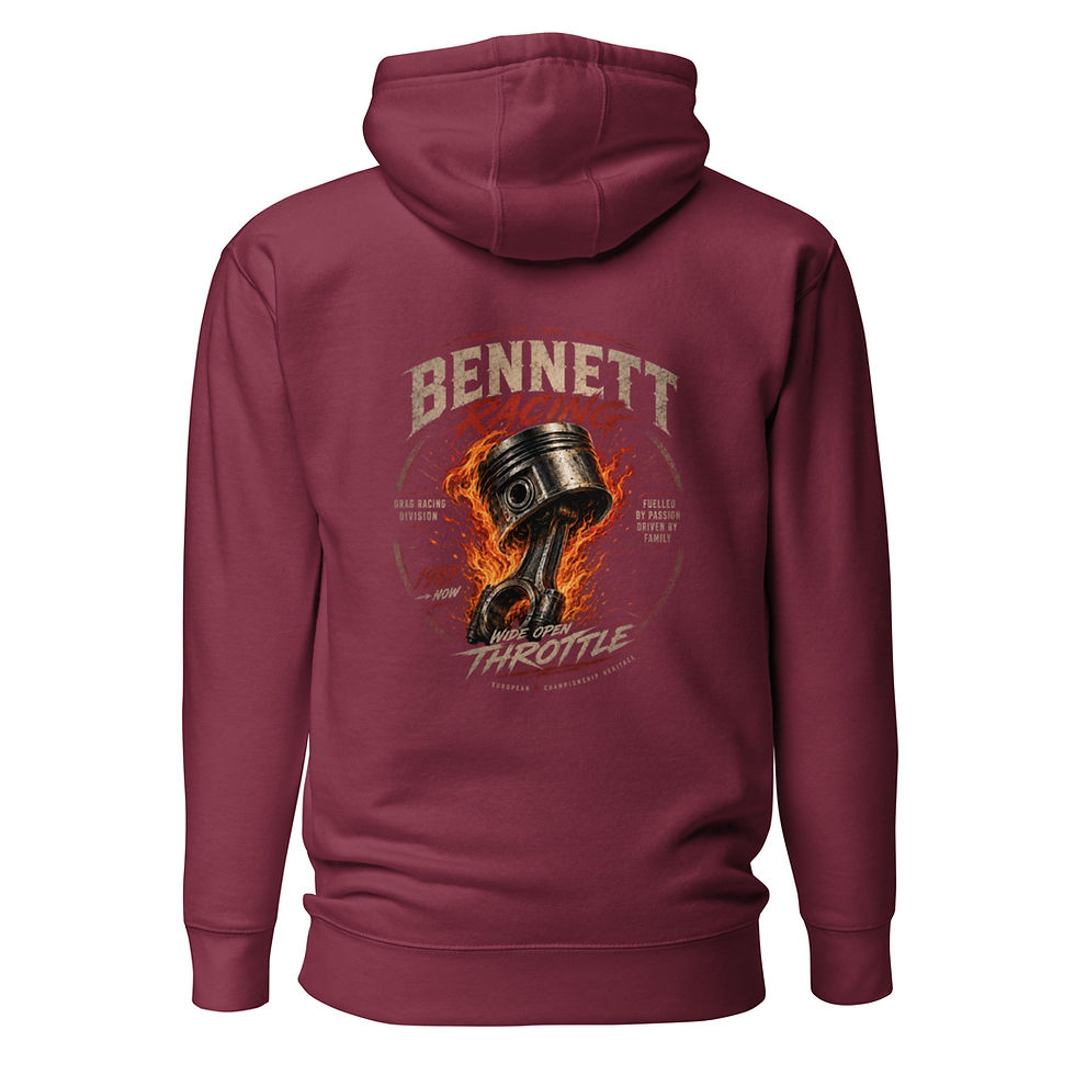 Miniaturebillede: Bennett Racing 'Forged' Unisex Hoodie
