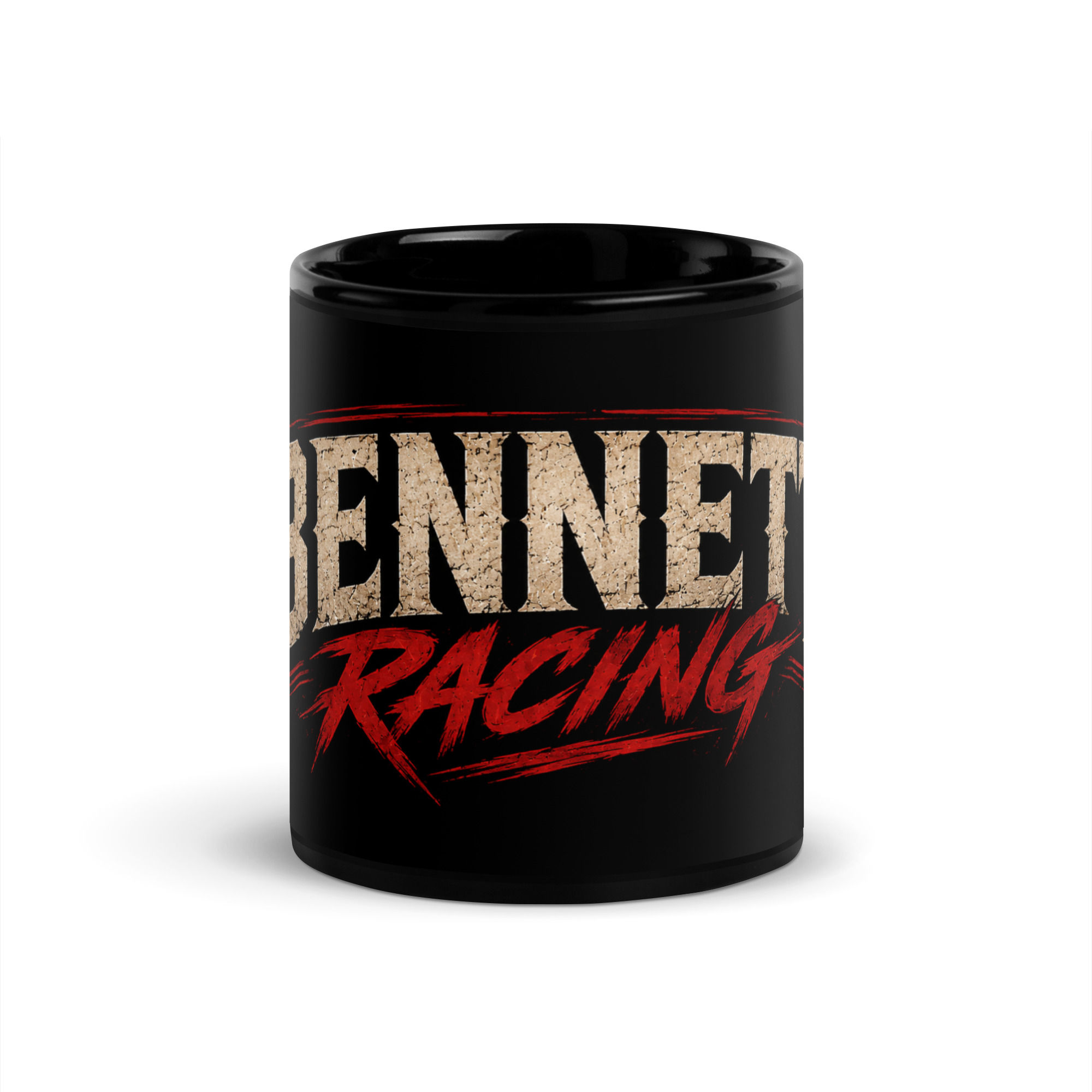 Bennett Racing 'Forged' Black Glossy Mug