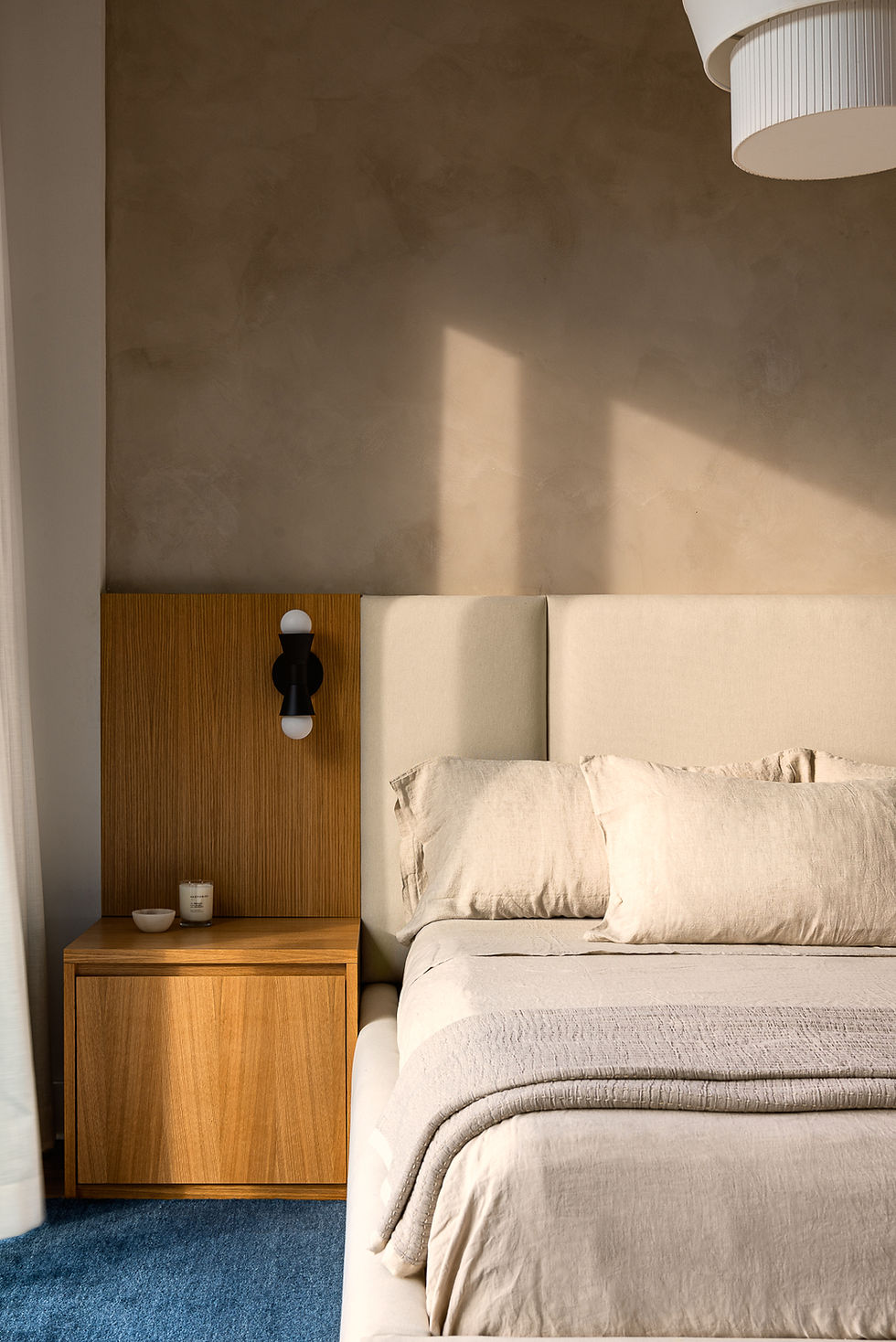 Studio Ocra Brooklyn renovation bedroom bespoke bed detail