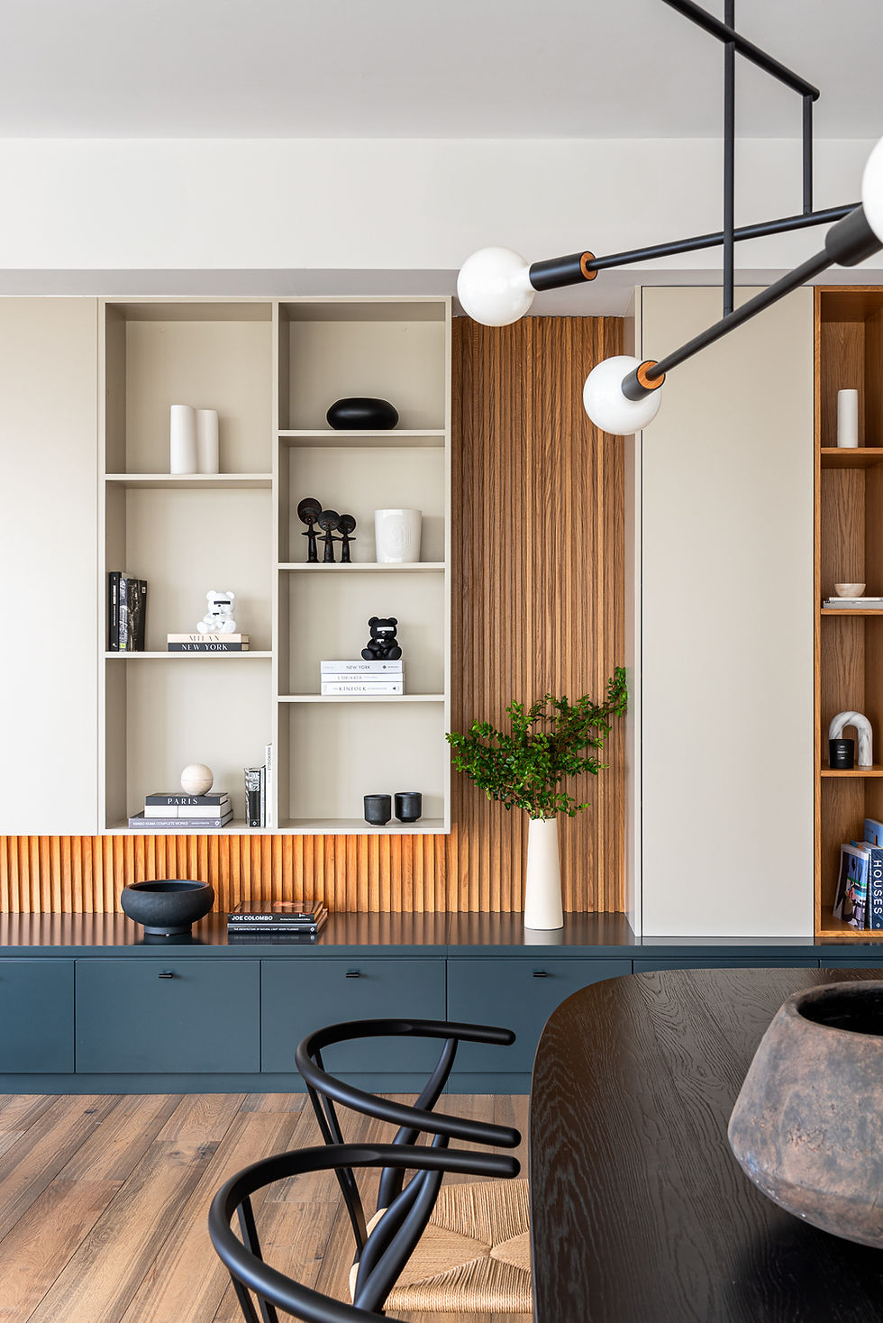 Studio Ocra Interior design Brooklyn Living room bespoke bookcase