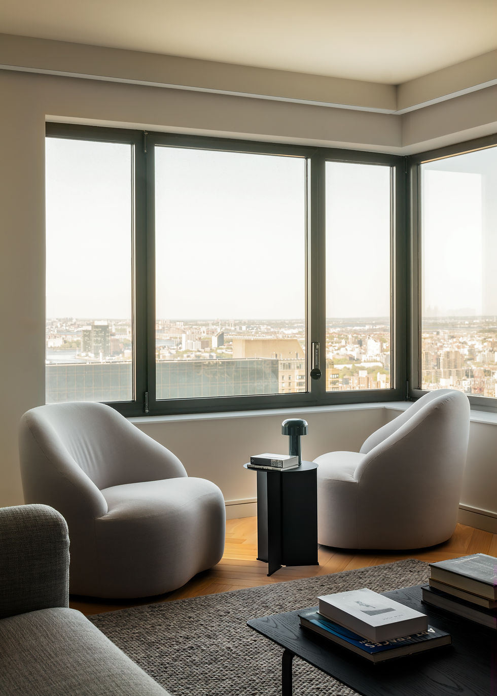 Studio Ocra interior design Manhattan apartment with view