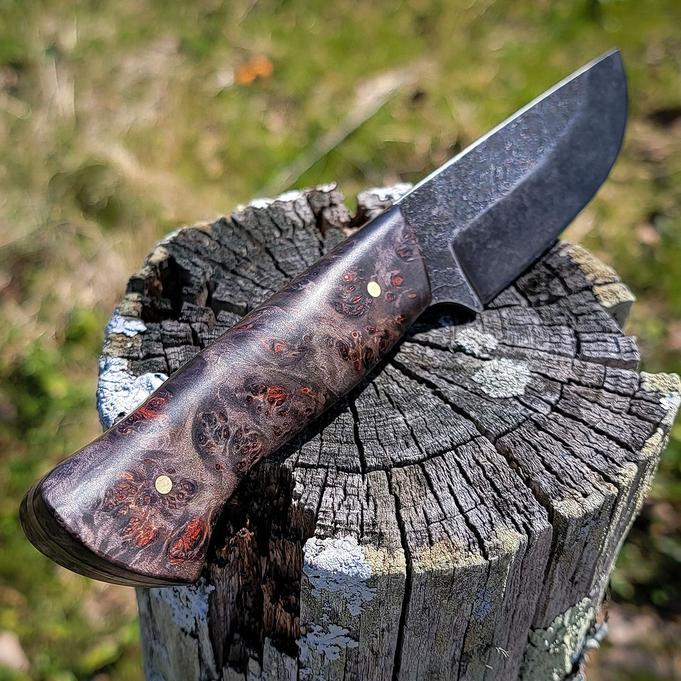 Thumbnail: 52100 Brute de Forge Caper with Box Elder Burl with Sheath
