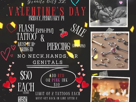 Valentine’s Day flash sale 2/14/2025 12pm