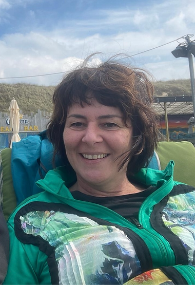 photo of artist Joyce van den Engel, smiling
