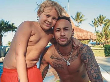 Neymar e o filho Davi