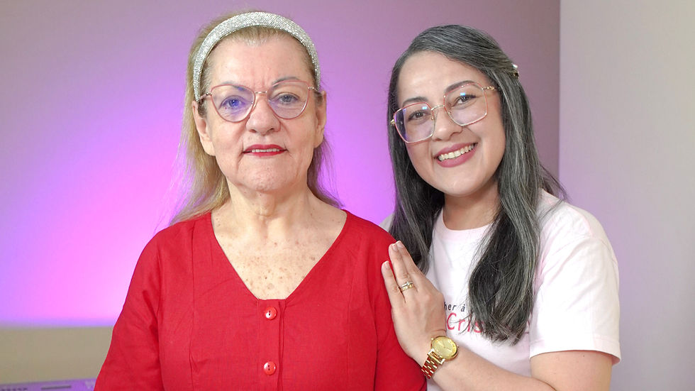 Dona Railda, mãe da Jana ao lado de sua Filha Jana Libório.