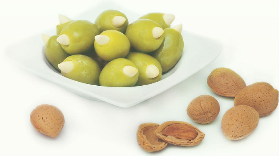 Green Olives stuffed with Almond