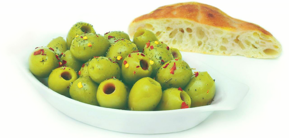Green Pitted Olives