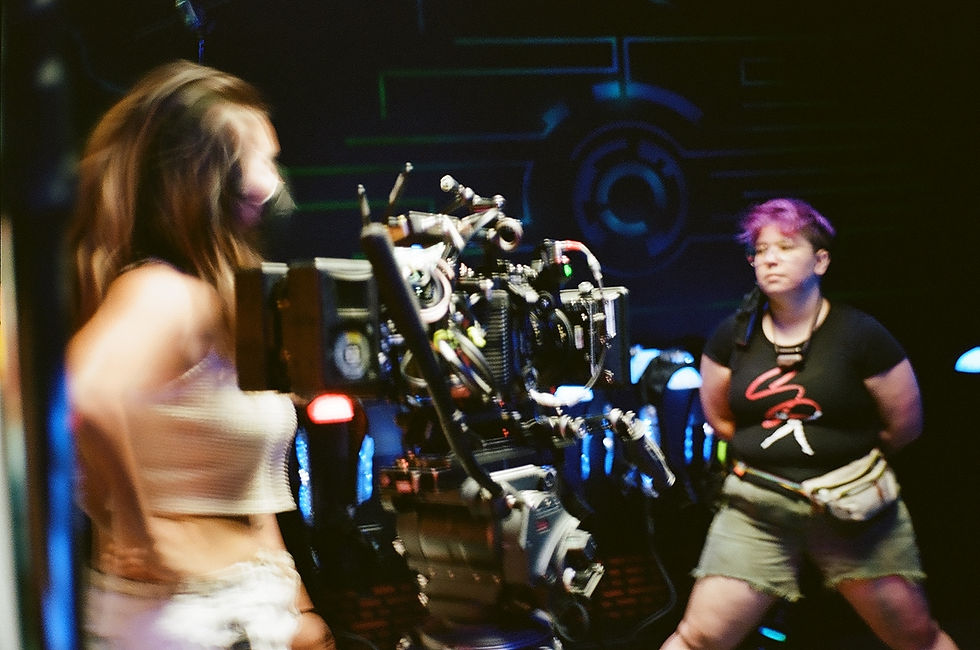 On short film set, shot on film