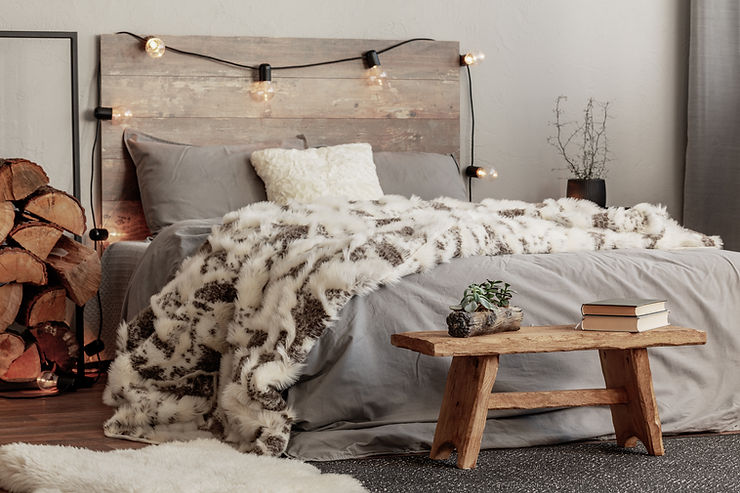 Decoração aconchegante, estilo de vida de outono ou inverno.