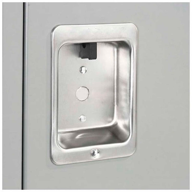 Thumbnail: Double Tier 6 Door Locker, 12"Wx12"Dx36"H, Gray, Unassembled