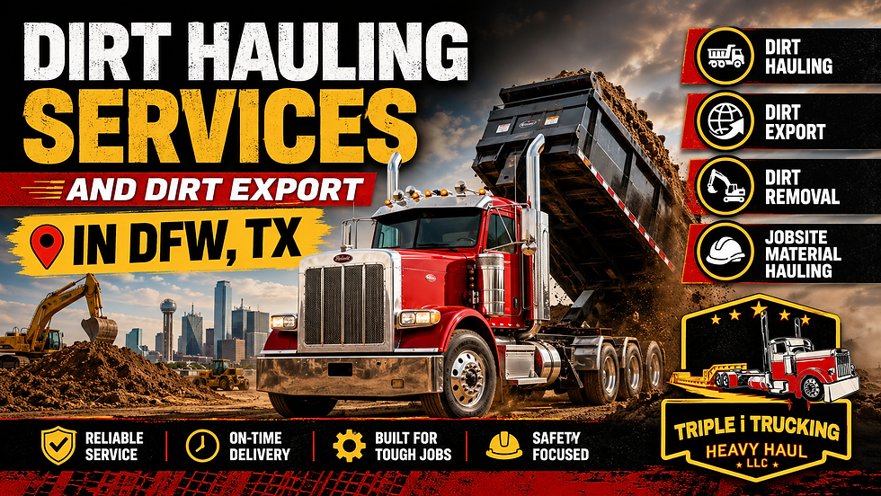 Dirt Hauling and Dirt Export Services in DFW, TX