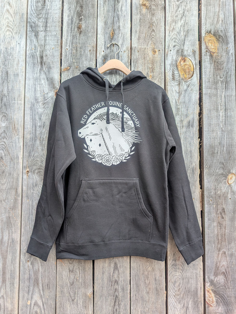 Red Feather Logo Hoodie – Unisex Midweight Pullover