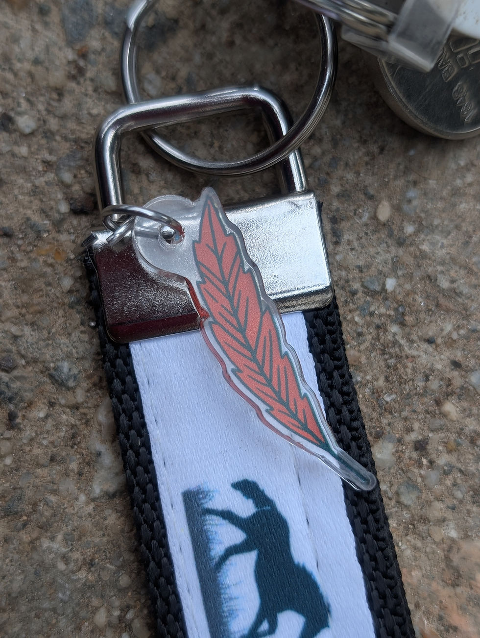 Thumbnail: Running Horses Woven Key Strap – Choose Your Charm!