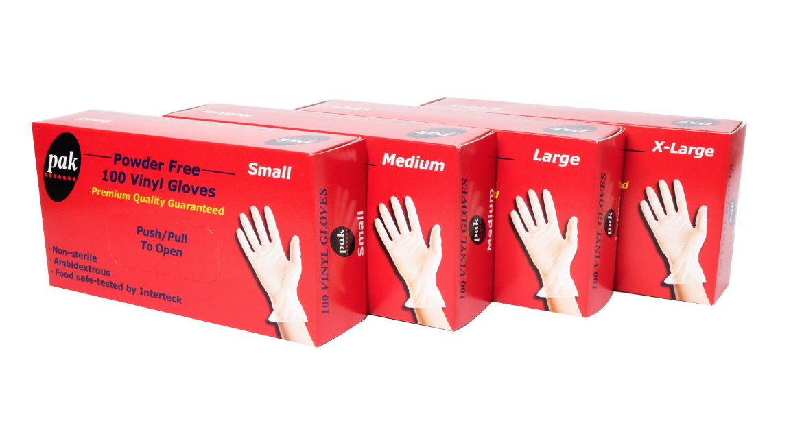 Powder Free Vinyl Gloves | 100 Per Pack | Various Sizes