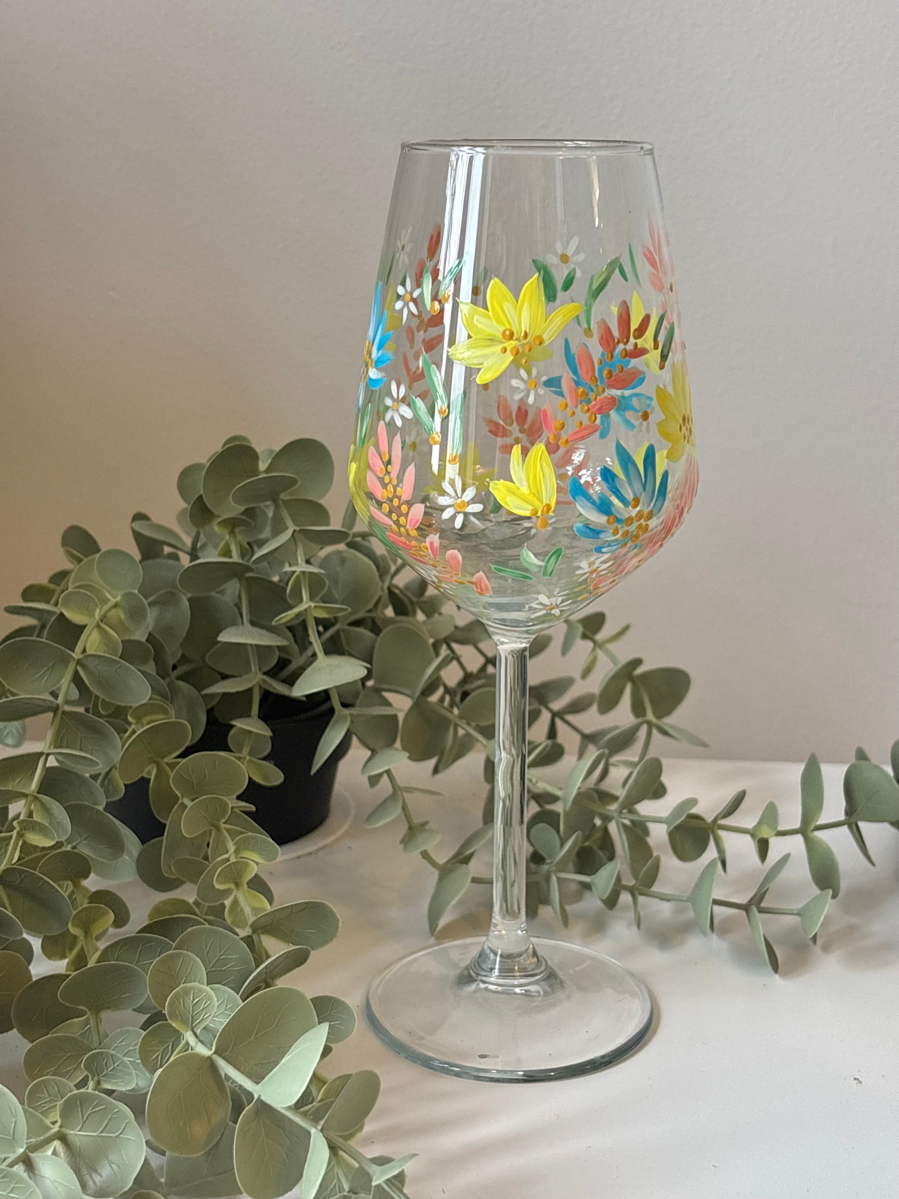 Spring Meadow Wine Glass