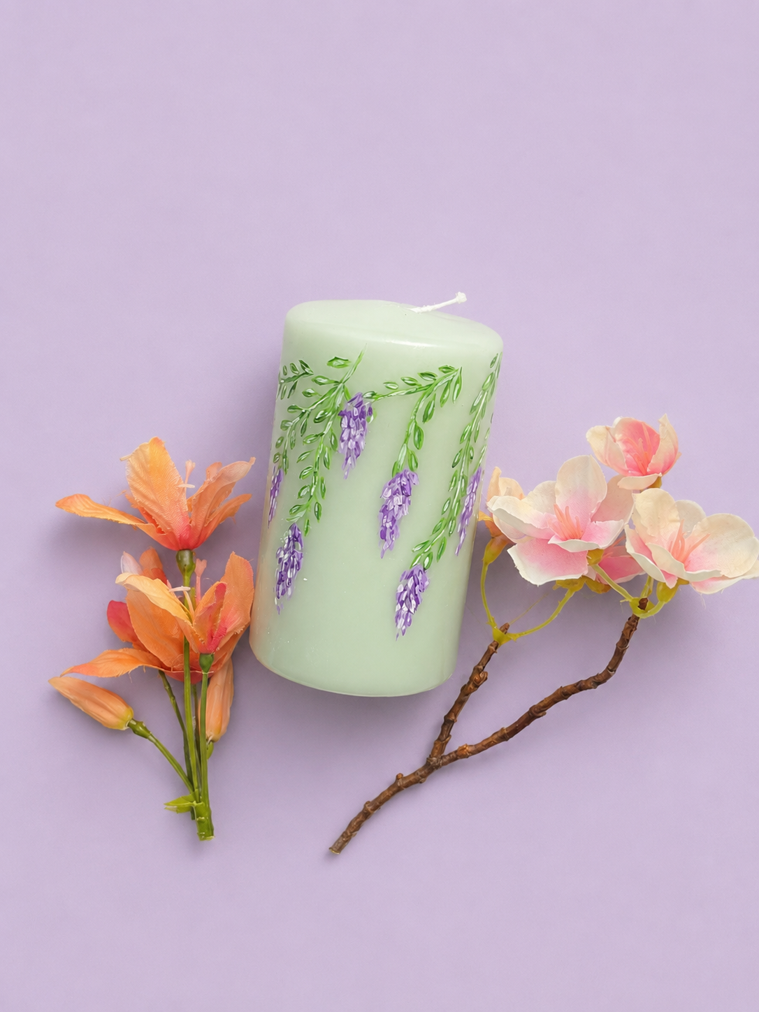 Wisteria Pillar Candle