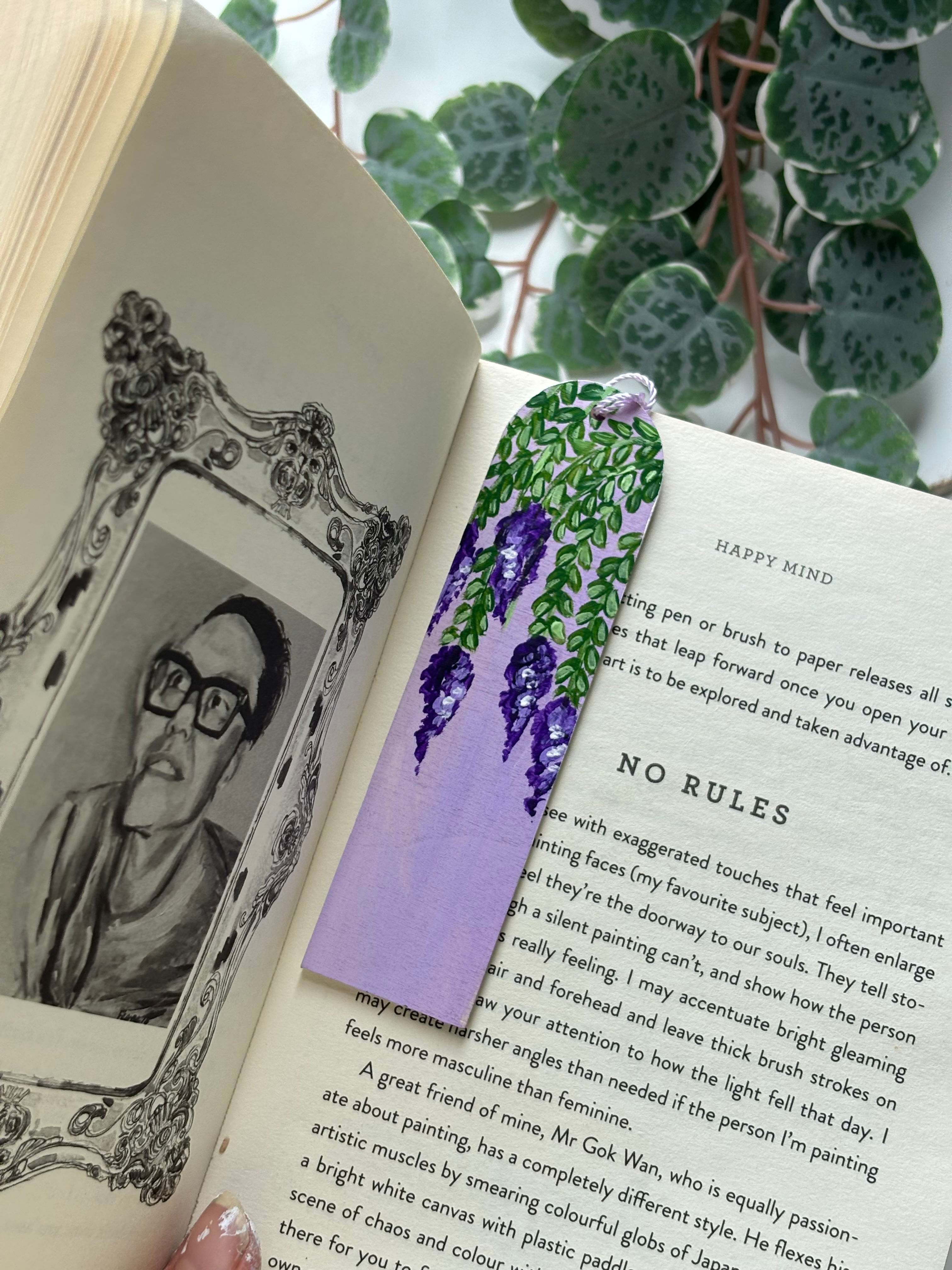 Purple Wisteria Bookmark