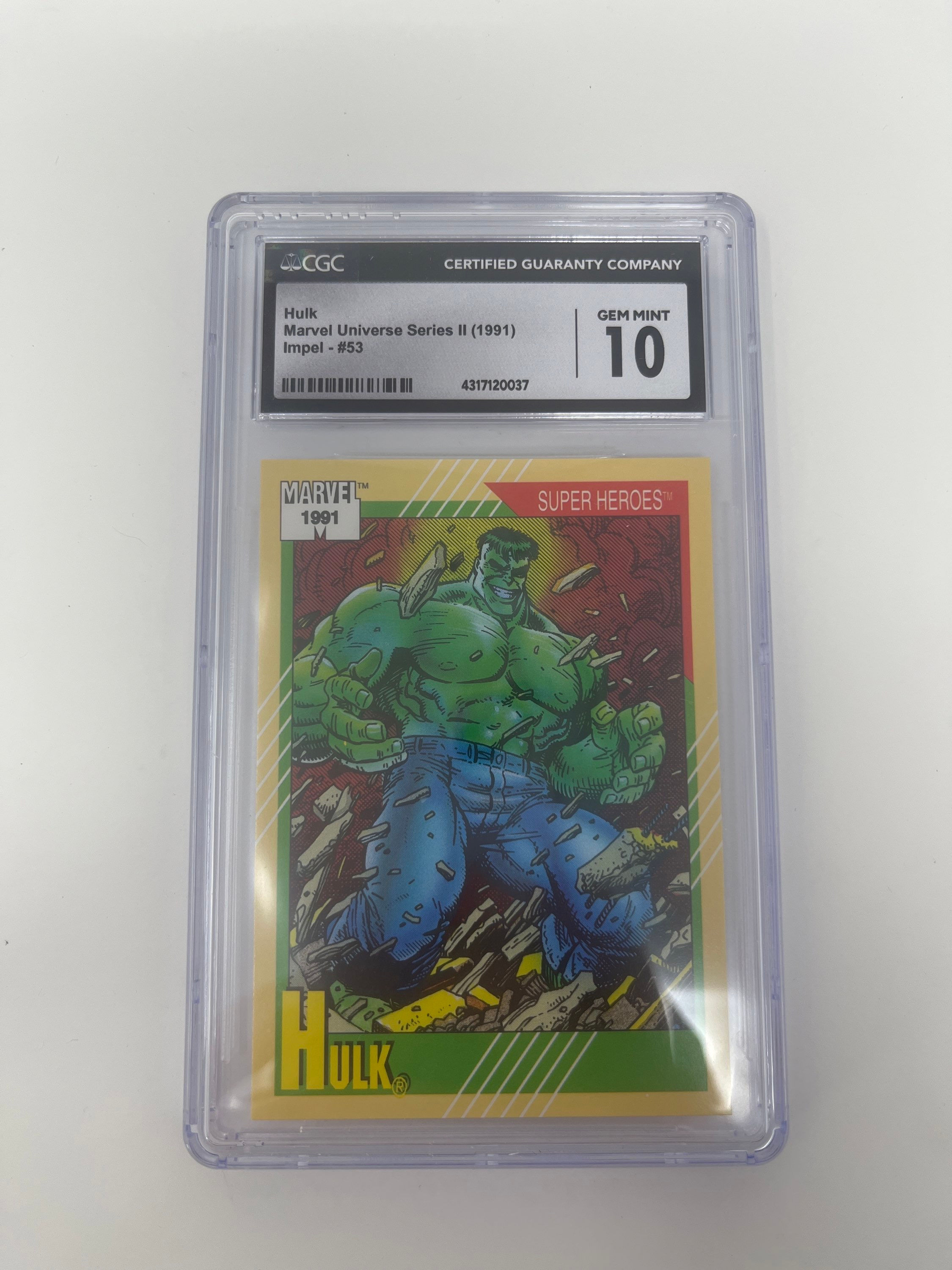 Impel Marvel Universe Series II Hulk CGC 10