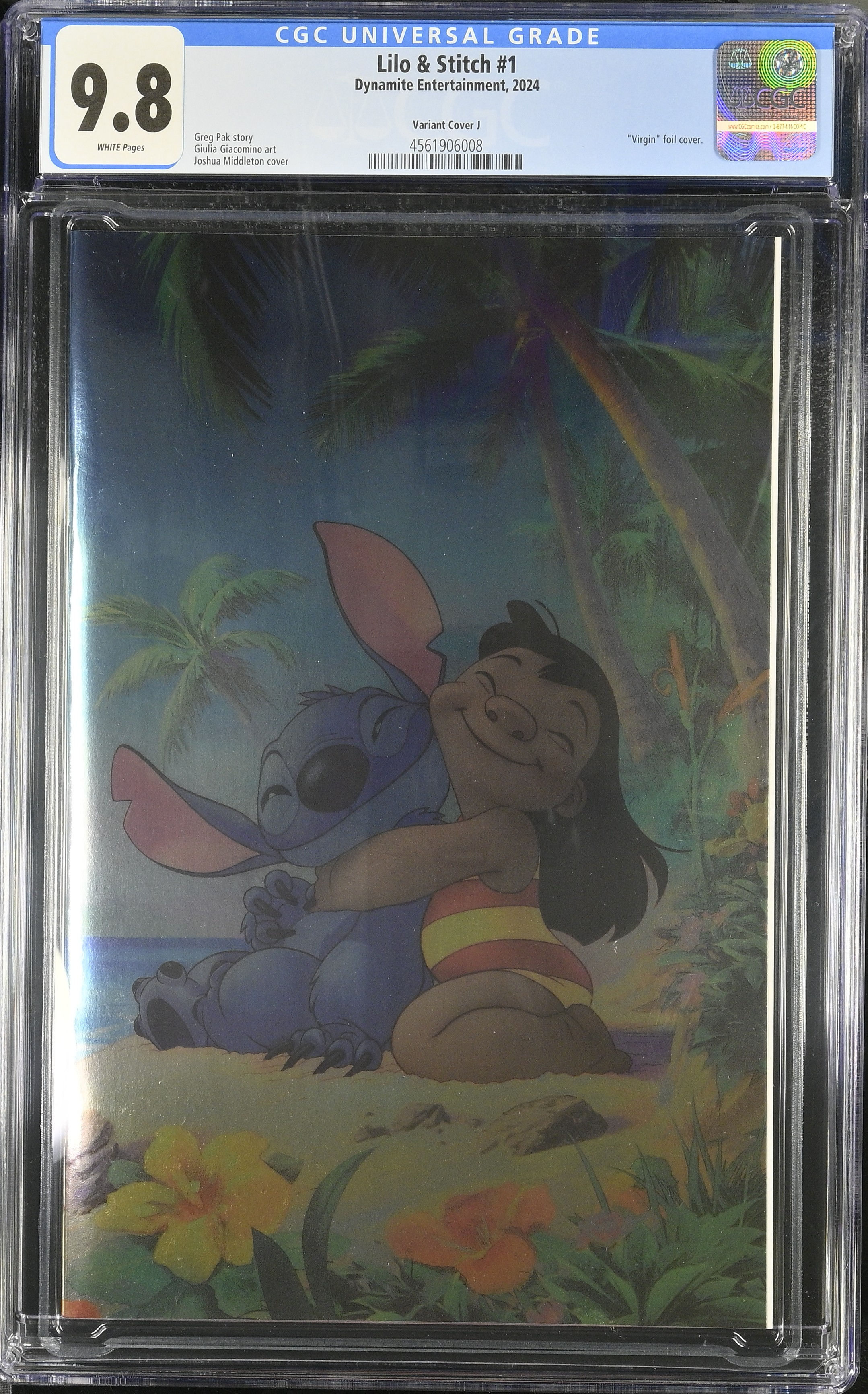 Lilo and Stitch 1 Cover J Middleton Foil Virgin CGC 9.8