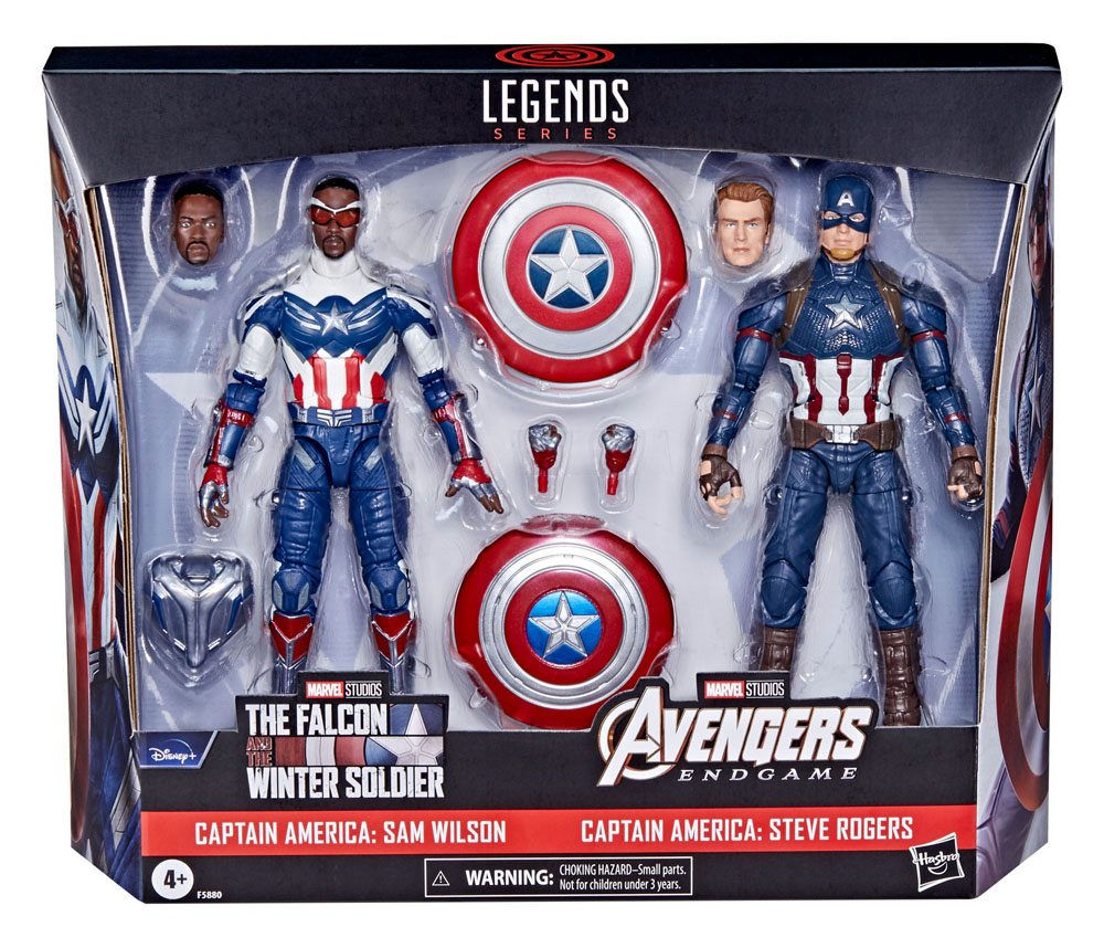 Marvel Legends Action Figure 2-Pack 2022 Captain America: Sam Wilson & Steve Rog