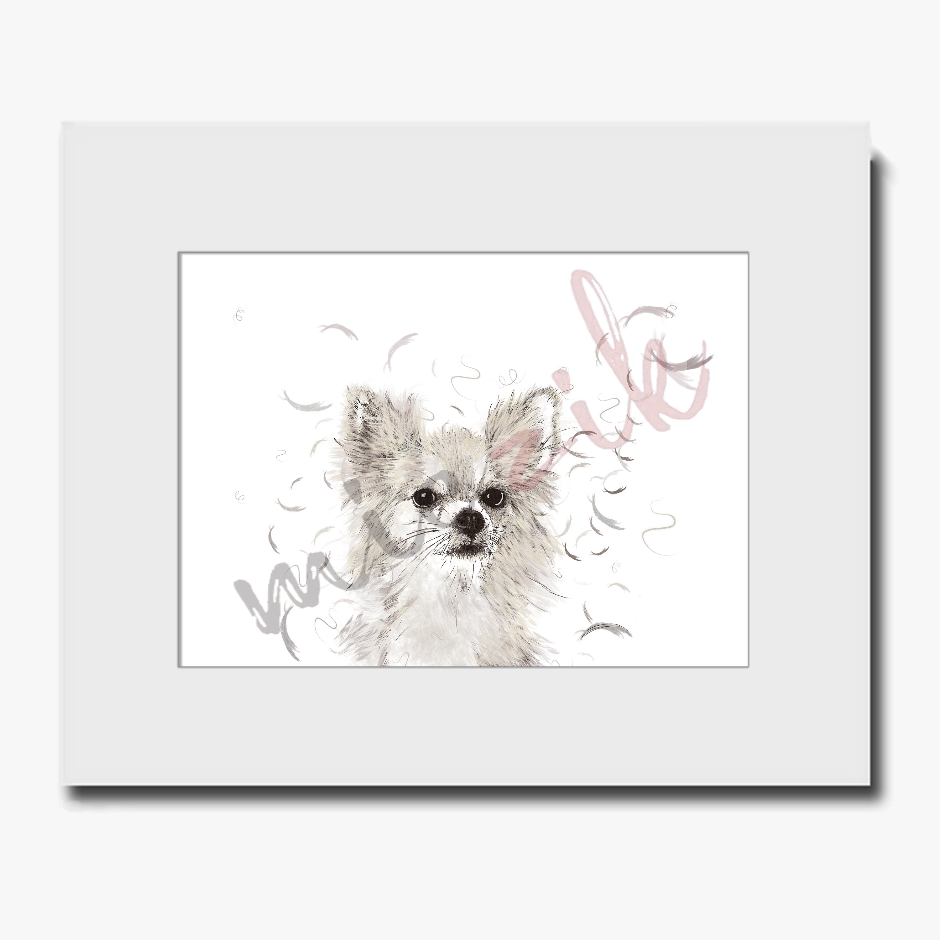Here Comes The Postman Long Haired Chihuahua Print Miczikart