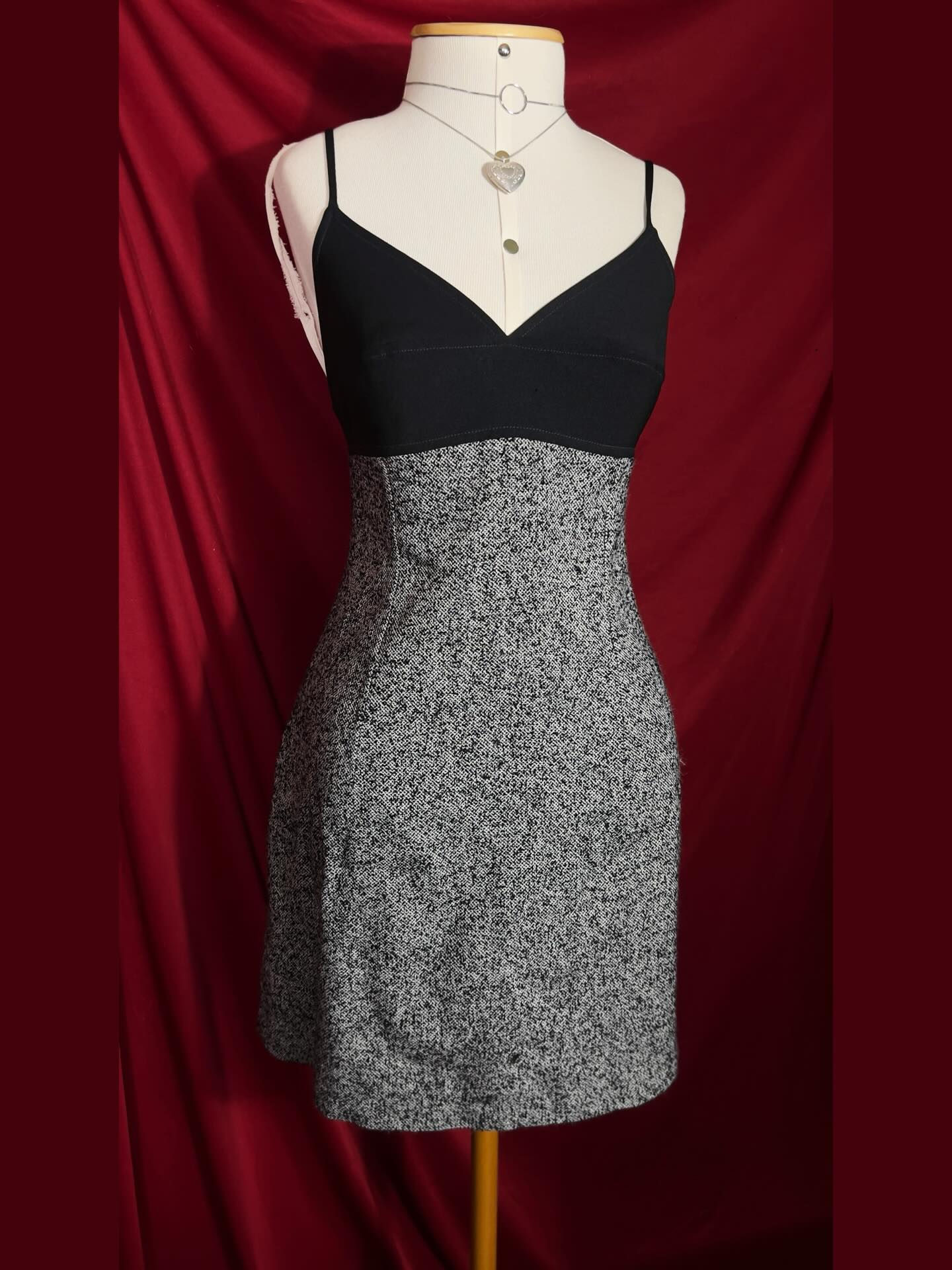 Vestido Black Swan Tweed - P