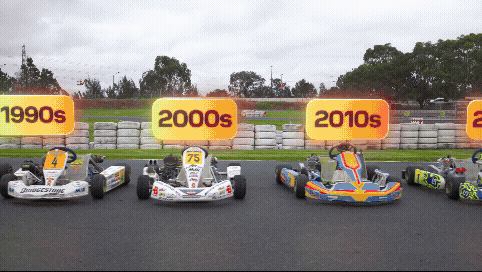 Lando Norris and Carlo Sainz Race 100 years of go karts