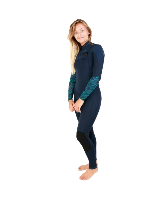 Thumbnail: Sooruz Navy Divine - Women Wetsuit - Chest Zip 5/4/3