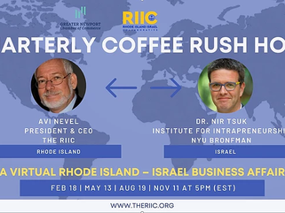 Episode 2: Rhode Island –Israel Business Affairs Rush Hour Talk 2021 May 13th 5pm EST