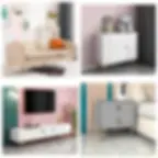 Thumbnail: KAK 4Pcs Black Furniture Leg Gold Table Feet Replacement Cabinet Sofa Metal Feet