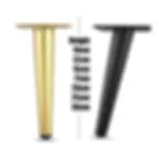Thumbnail: KAK 4Pcs Black Furniture Leg Gold Table Feet Replacement Cabinet Sofa Metal Feet