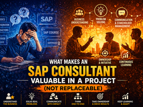 🚀 What Makes an SAP Consultant Valuable in a Project (Not Replaceable)