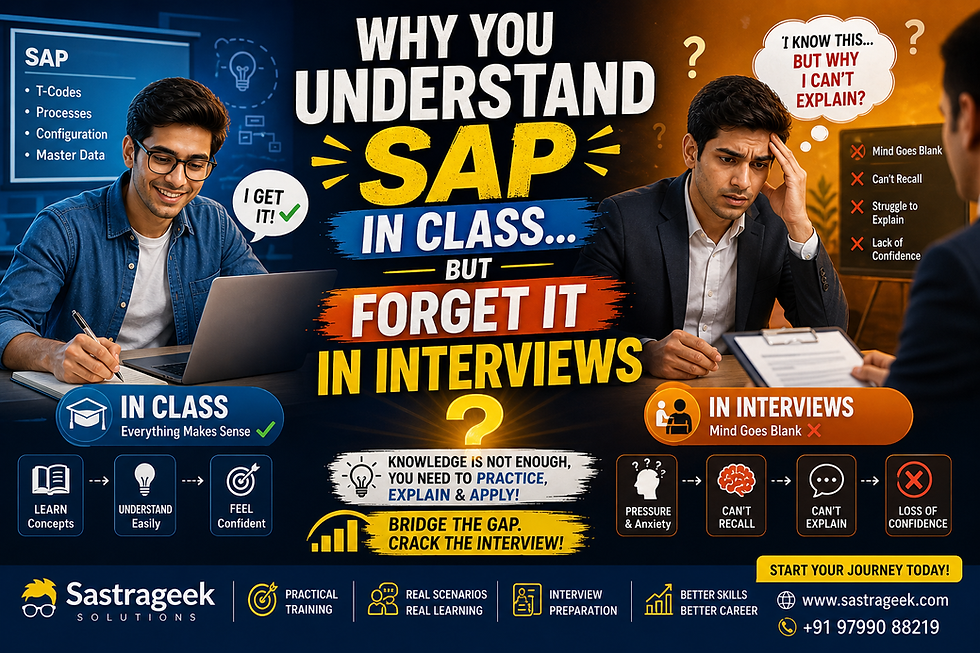 🚀 Why You Understand SAP in Class… But Forget It in Interviews