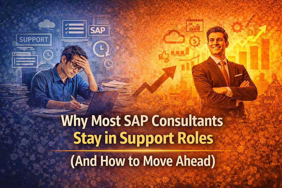 🚀 Why Most SAP Consultants Stay in Support Roles (And How to Move Ahead)