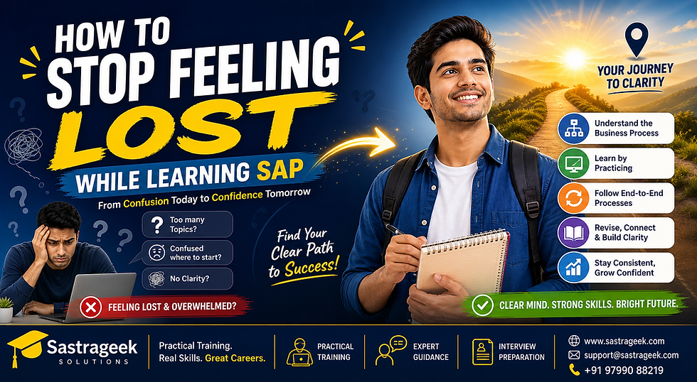 🚀 How to Stop Feeling Lost While Learning SAP