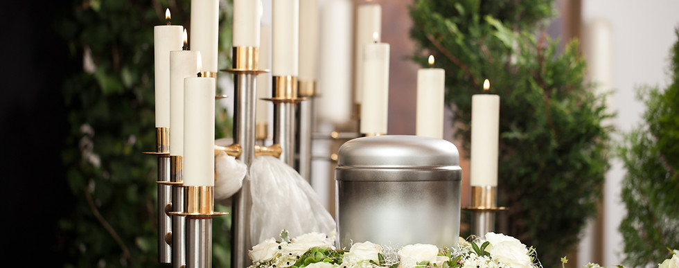 Blumen-Kerzen-Begräbnis