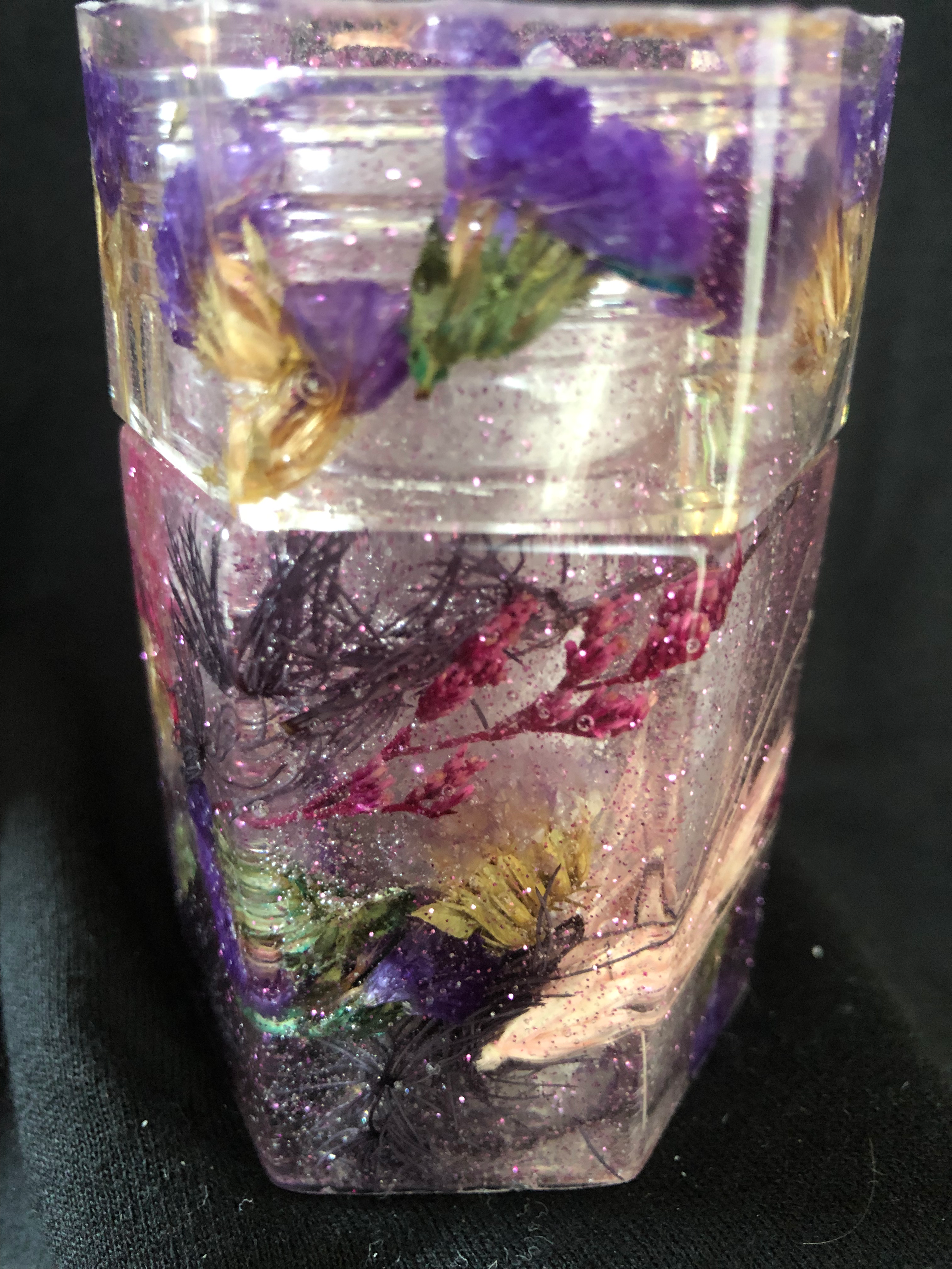 Lilac sugar scrub in Resin Jar