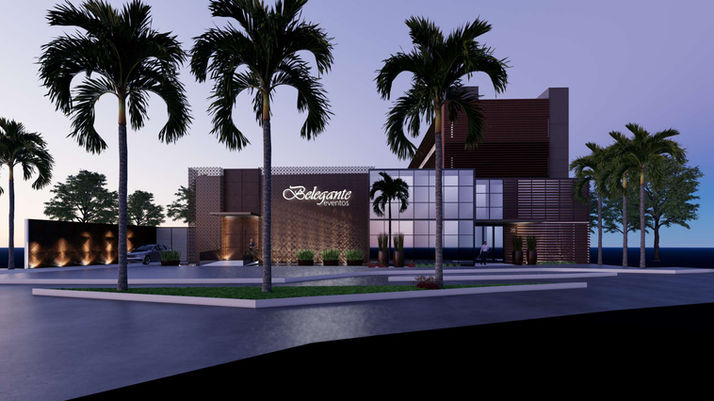 Projeto arquitetônico de hotel