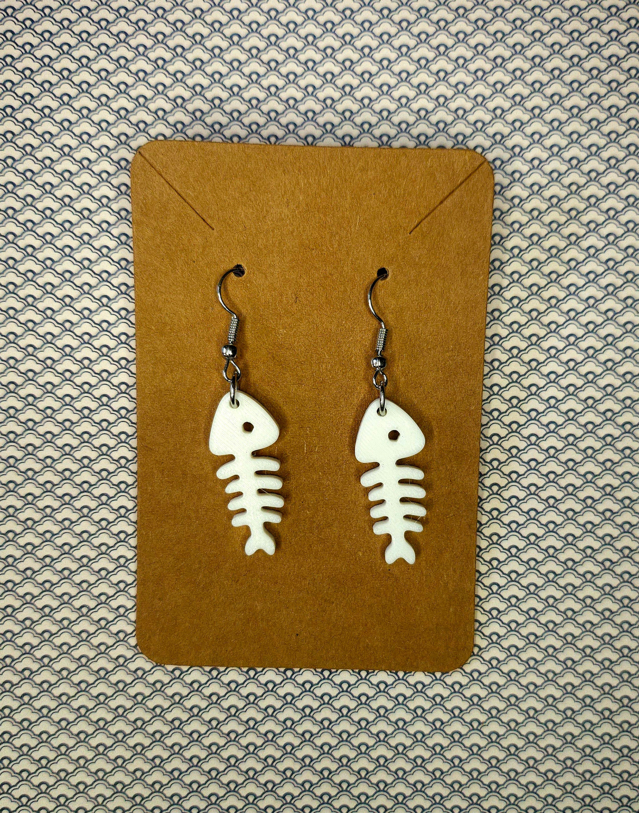 3D printed fish earrings