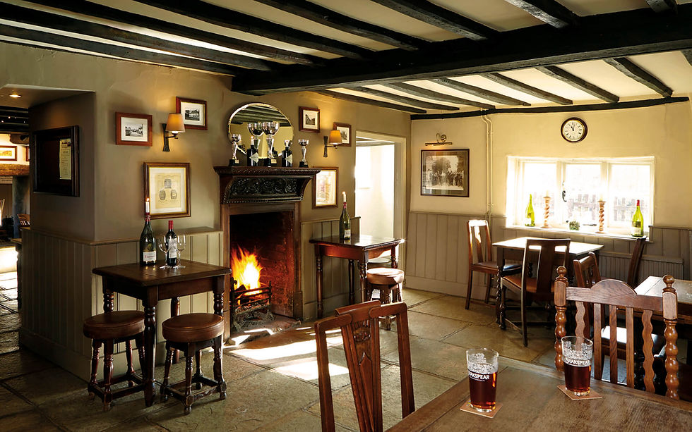 Decorative interior detail at the Perch & Pike pub