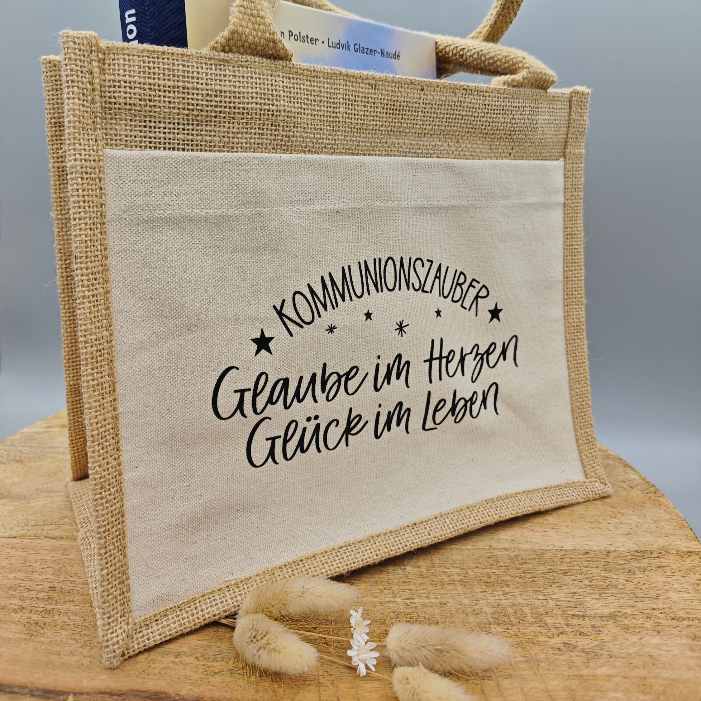 Geschenktasche aus Jute "Kommunionszauber"