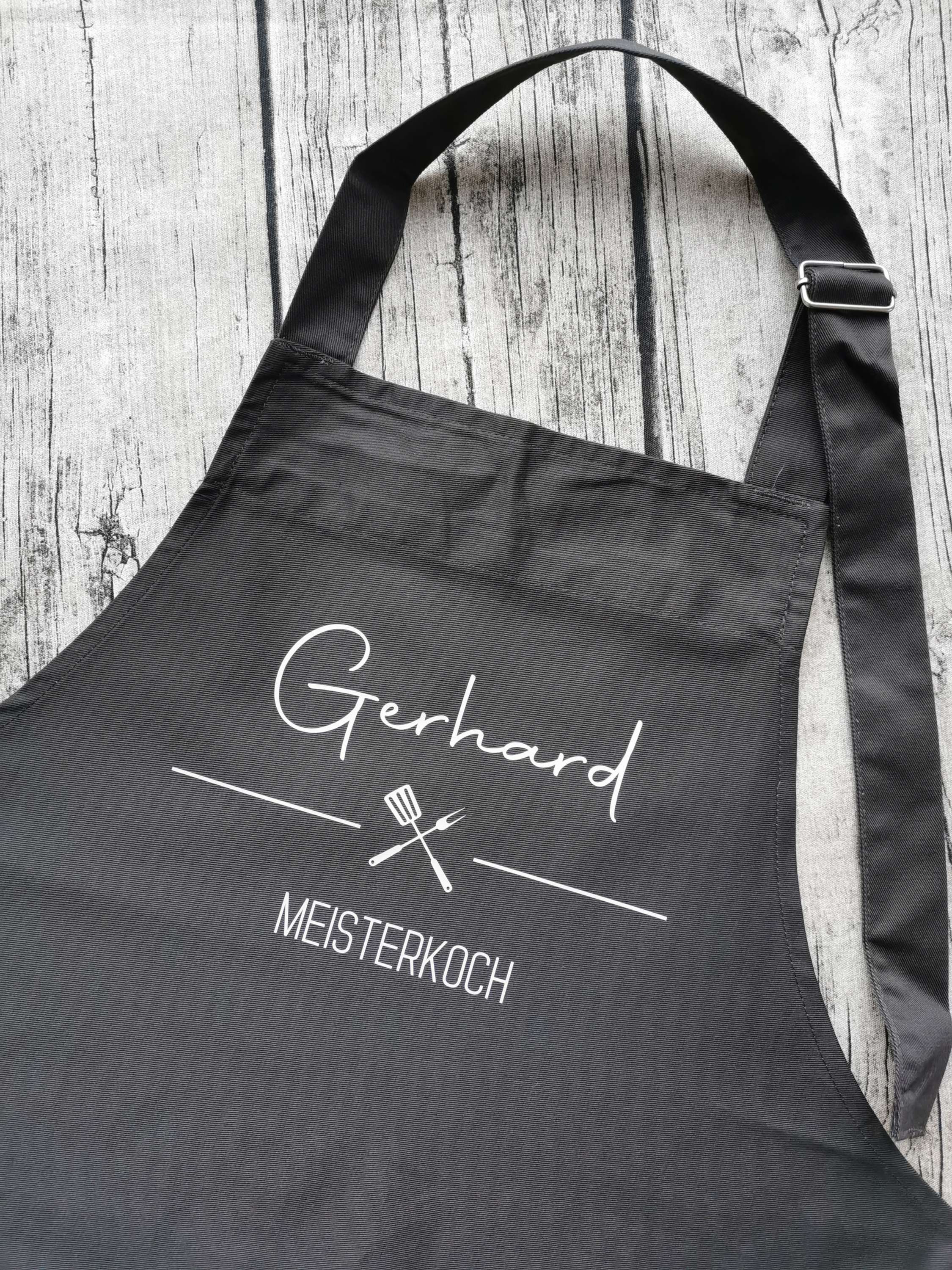 Kochschürze für Erwachsene "Name und Titel"
